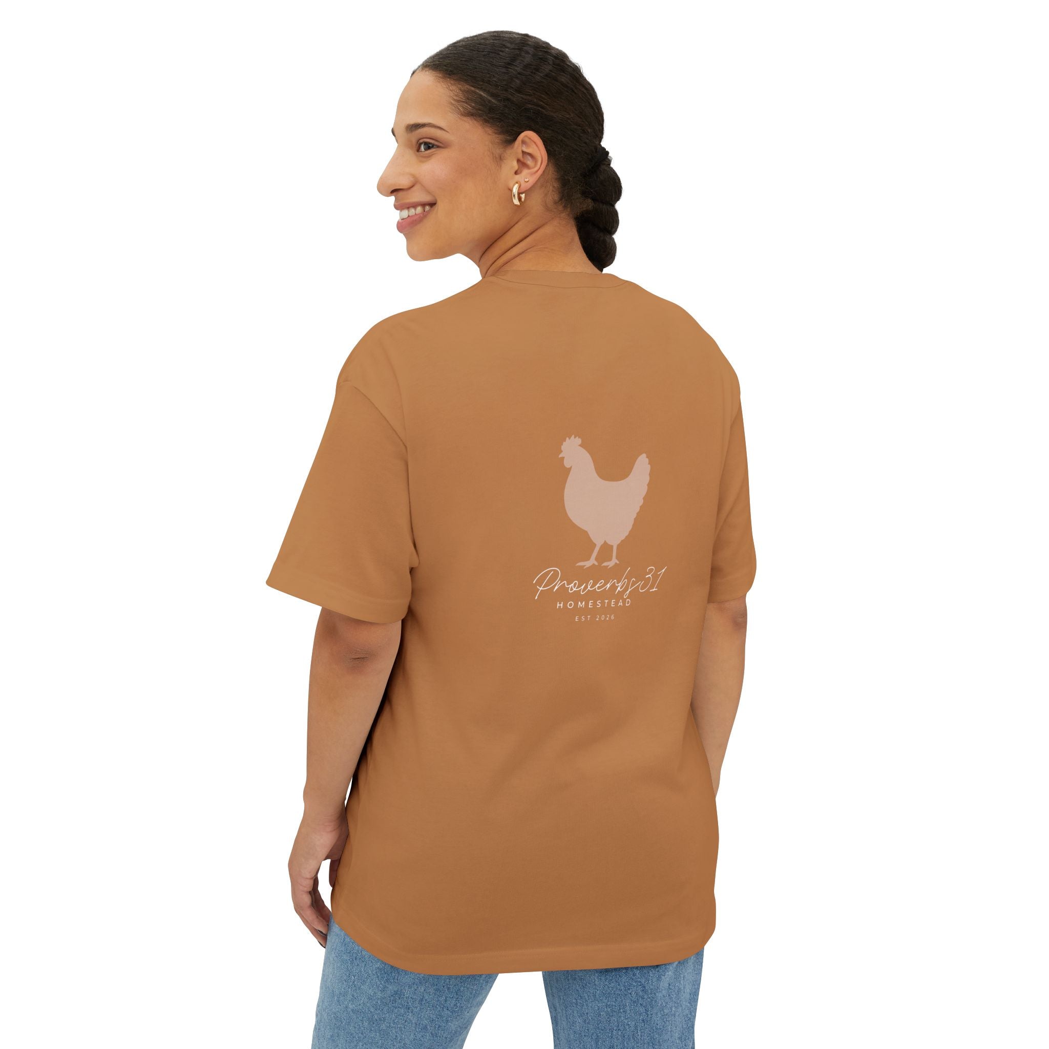 Unisex Oversized Boxy Tee - "Lift Heavy, Pray Hard"