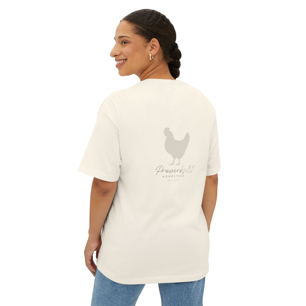 Unisex Oversized Boxy Tee - "Lift Heavy, Pray Hard"