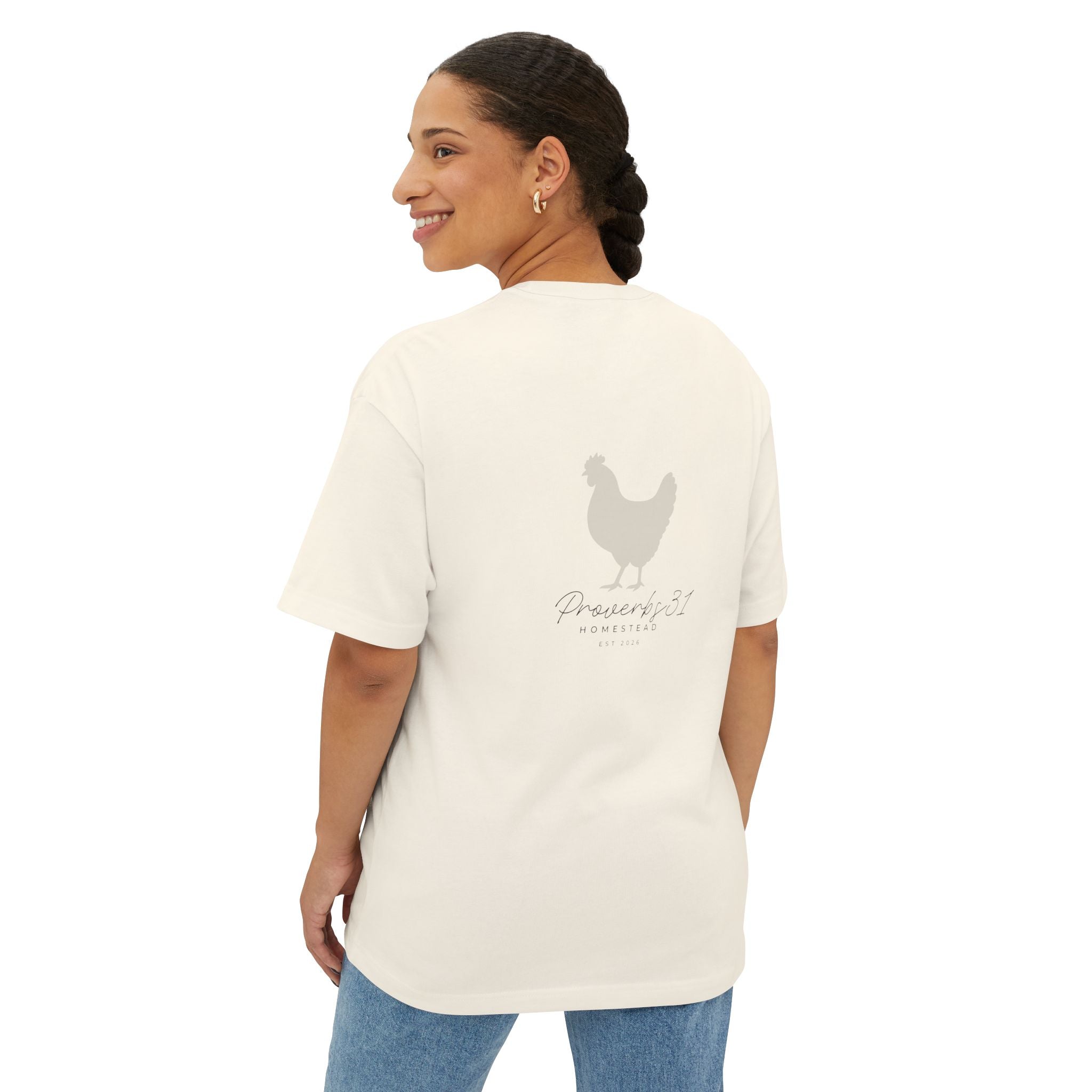 Unisex Oversized Boxy Tee - "Lift Heavy, Pray Hard"
