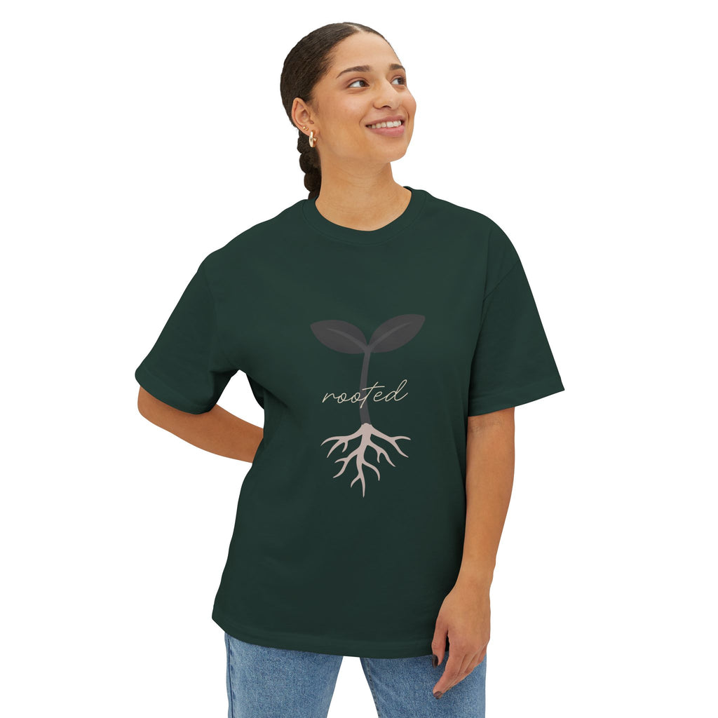 Unisex Oversized Boxy Tee - "Rooted"
