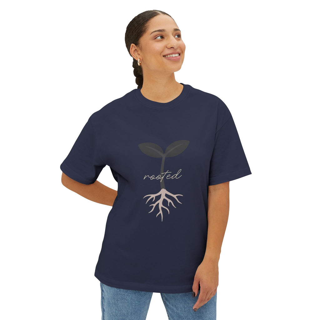 Unisex Oversized Boxy Tee - "Rooted"
